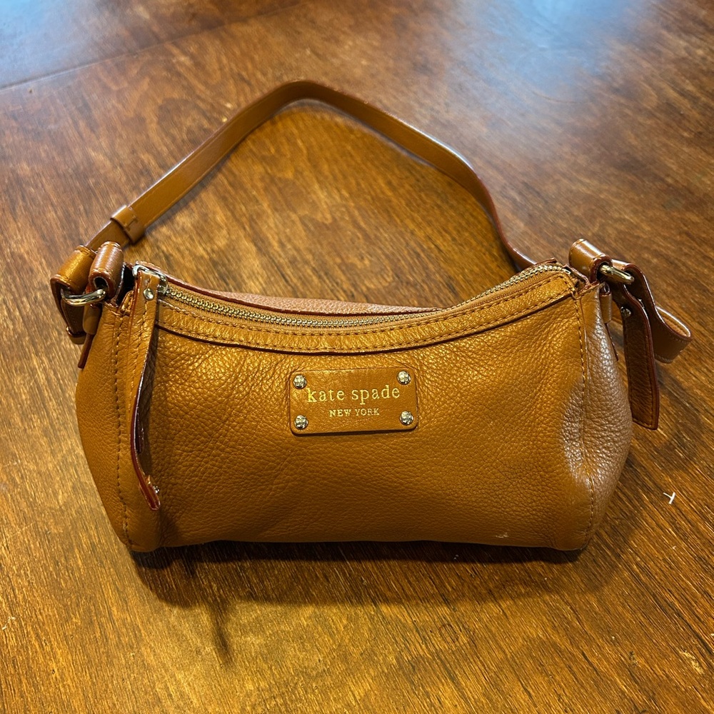 Brown Leather Crossbody Kate Spade Bag Y2K